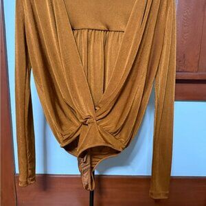 FP Movement by Free People Mustard Bodysuit